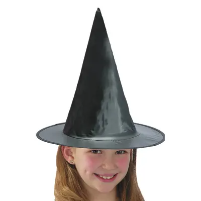 Chapeau de sorcière noir à pointe haute – 35 cm