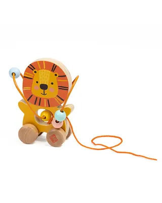 Lion à Tirer en Bois avec Looping 12M+