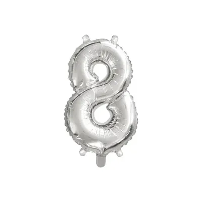Ballon en forme de 8, argenté, format 40 cm