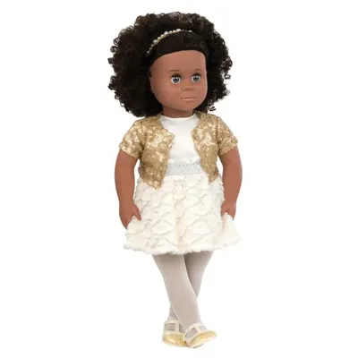 Haven, poupée de 46 cm en robe blanche et boléro doré