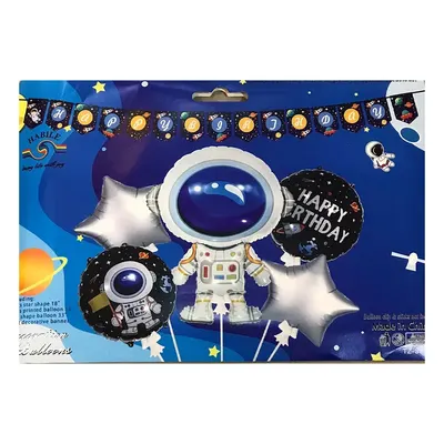 Kit de 5 ballons astronautes pour anniversaire