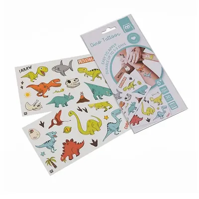 Tatouages Éphémères Dinosaures pour Enfants 5 Ans et Plus