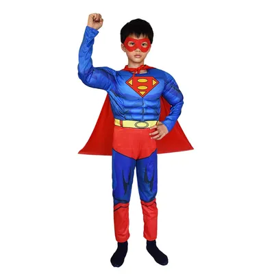 Superman en mission : déguisement enfant à torse musclé imprimé