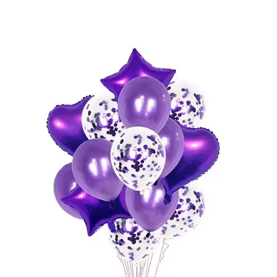 Violet en fête : 14 ballons unis pour votre décor
