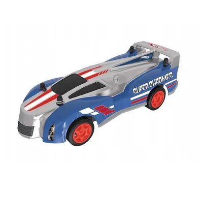 Bolide RC Hot Wheels bleu, argent et rouge 15,5 cm
