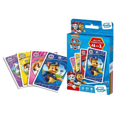 Cartes Paw Patrol : quatre jeux en un dès 4 ans
