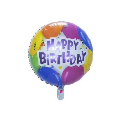 Ballon rond multicolore « Happy Birthday », 45 cm