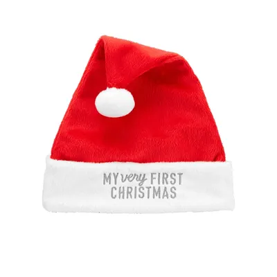 Bonnet de Noël rouge pour bébé, inscription premier Noël – NB–3M