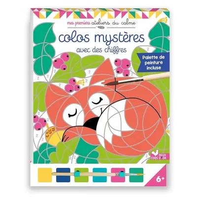 Bloc de coloriages codés à peindre avec pinceau intégré
