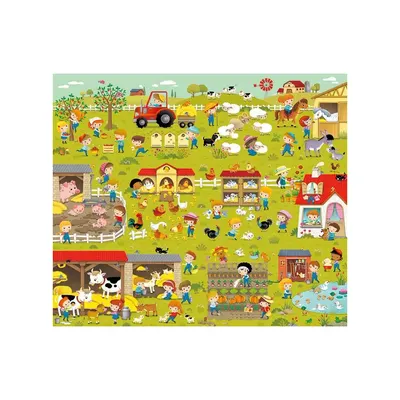 Scène de ferme à reconstituer – puzzle 48 pièces