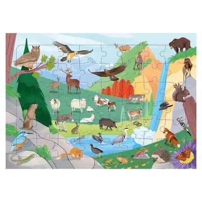 Faune des sommets : puzzle illustré de 48 pièces