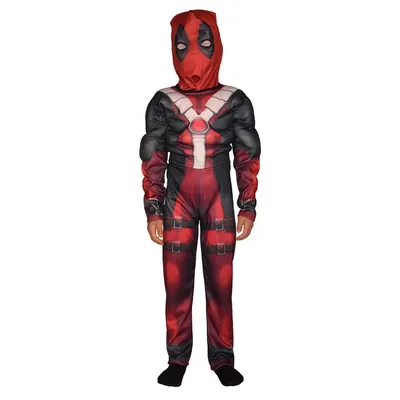 Costume Deadpool enfant avec cagoule et torse rembourré