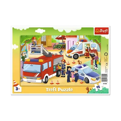 Au cœur des interventions : puzzle cadre 15 pièces dès 3 ans