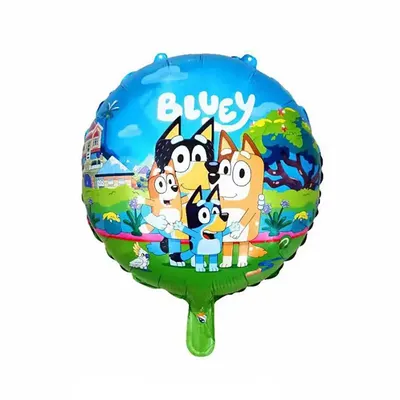Ballon rond Bluey en aluminium métallisé, 46 cm