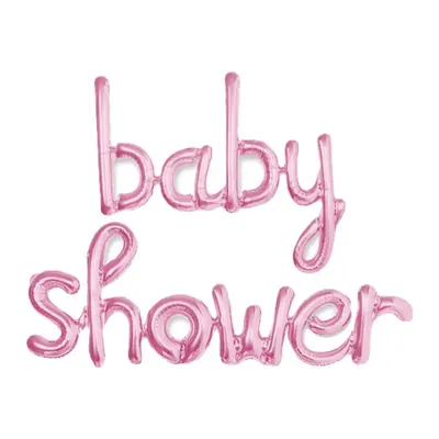 Deux inscriptions roses en aluminium pour baby shower