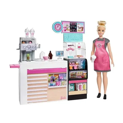 Barbie au comptoir de cafétéria, poupée et espace de jeu dès 3 ans