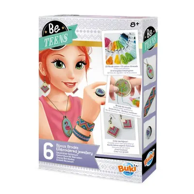 Atelier de bijoux brodés sur toile, kit créatif 8 ans+