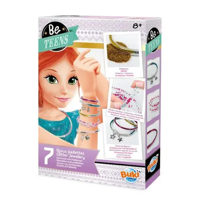 Kit créatif de bracelets à paillettes, tubes et breloques 8+