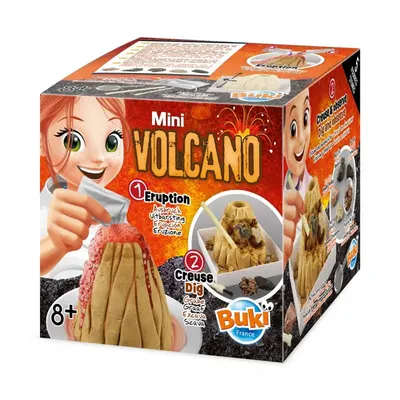 Mini volcan : éruption à reproduire et roches à déterrer dès 8 ans