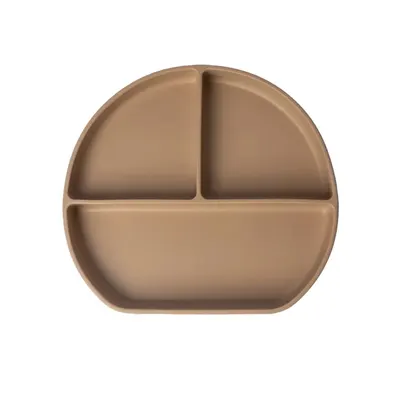 Yummy – Assiette ronde caramel à ventouse pour bébé dès 4 mois