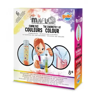 Coffret d’expériences sur les couleurs avec accessoires, dès 8 ans