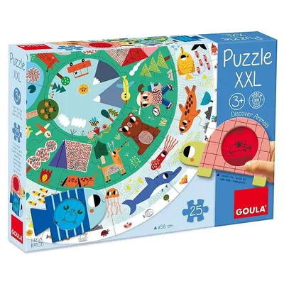 Puzzle XXL d’exploration des animaux et jeu cherche-et-trouve