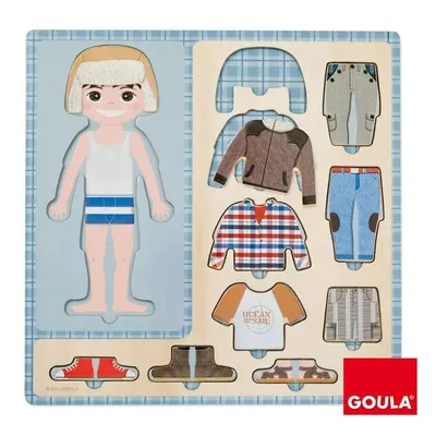 Tenues à composer : puzzle en bois de 10 pièces dès 2 ans