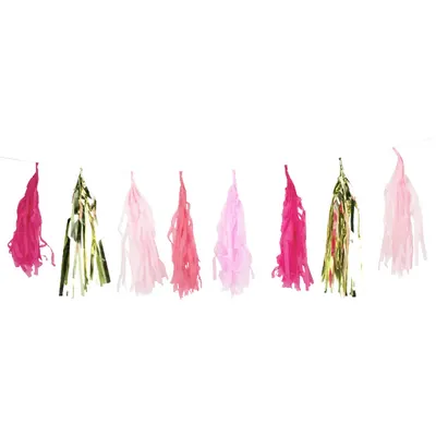Guirlande décorative rose, 200 cm