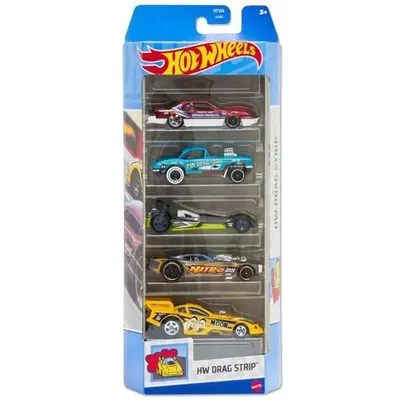 Coffret de cinq voitures Hot Wheels HW Drag Strip