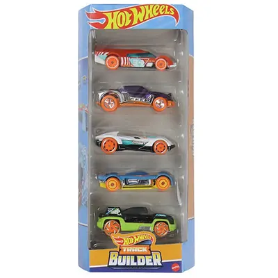 Pack Track Builder : cinq voitures Hot Wheels aux styles variés
