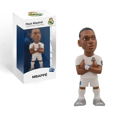 Kylian Mbappé en figurine de collection, tenue du Real Madrid