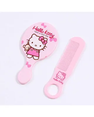 Duo rose miroir et peigne Hello Kitty pour enfant