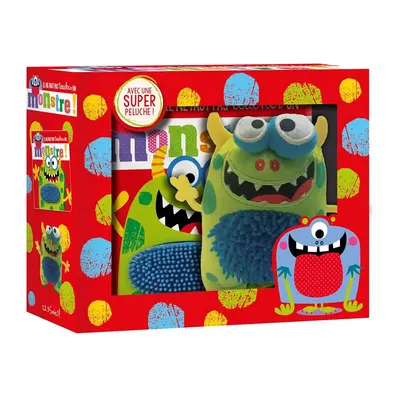 Livre tactile des monstres et peluche aux grands yeux