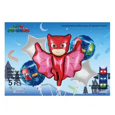 Décoration d’anniversaire PJ Masks : kit de 5 ballons