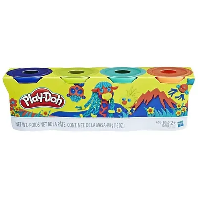 Coffret Play-Doh de 4 pots aux teintes nature, dès 3 ans
