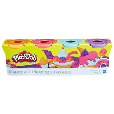 Palette pastel à modeler Play-Doh, 4 pots