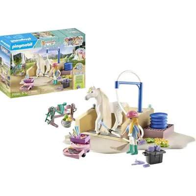 Playmobil Isabella et Lioness : le coin lavage équestre