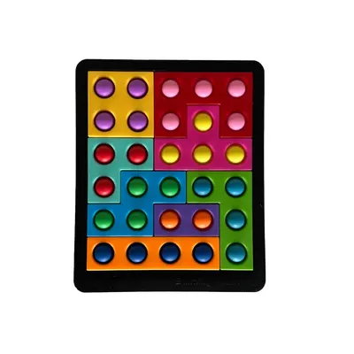 Jeu Pop It façon Tetris, 8 pièces colorées