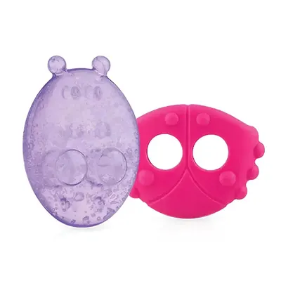 Animal Icybite rose, anneau de dentition réfrigérant dès 3 mois