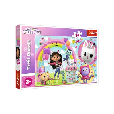 Gabby et ses amis dans la maison arc-en-ciel — puzzle maxi 24 pièces