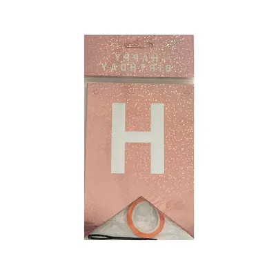 Bannière rose scintillante pour célébrer un anniversaire
