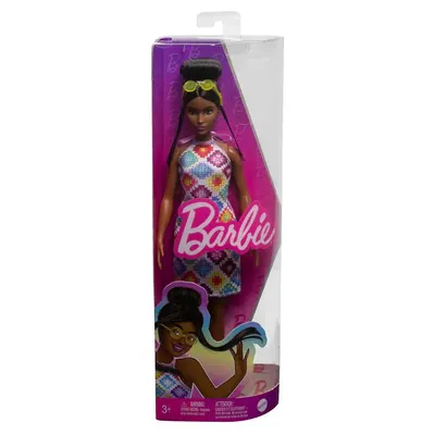 Barbie Fashionistas en robe sans manches à motifs multicolores
