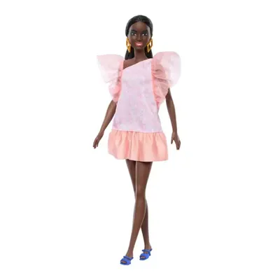 Poupée mannequin à robe rose et manches bouffantes