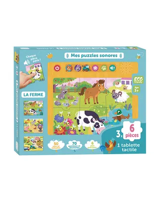 À l’écoute de la ferme : coffret de 3 puzzles sonores