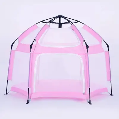 Tente de jeu rose à ouverture zippée, dès 3 ans