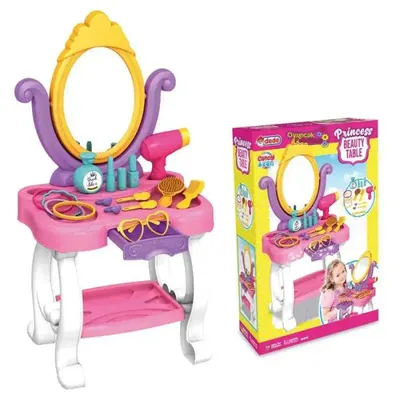 Mon coin beauté Princess : table de jeu et 15 pièces