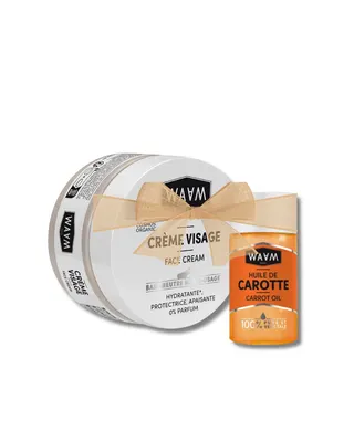 Rituel visage bonne mine WAAM, crème et huile de carotte