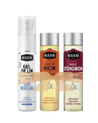 Trio barbe : gel de lin, ricin et macérat d’oignon