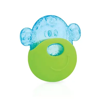 Singe souriant vert, anneau de dentition à gel dès 3 mois