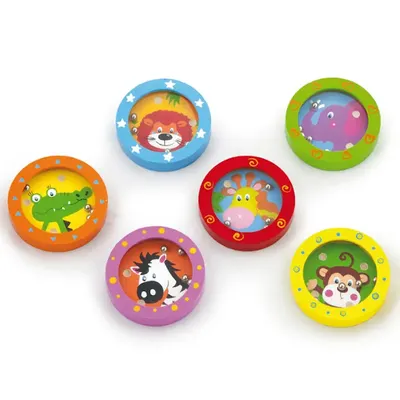 Mini Labyrinthe de Poche Bois Animaux Colorés Viga Toys 3 Ans+